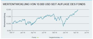 Wertentwicklung von einem nachhaltigen Geldanlagen ETF