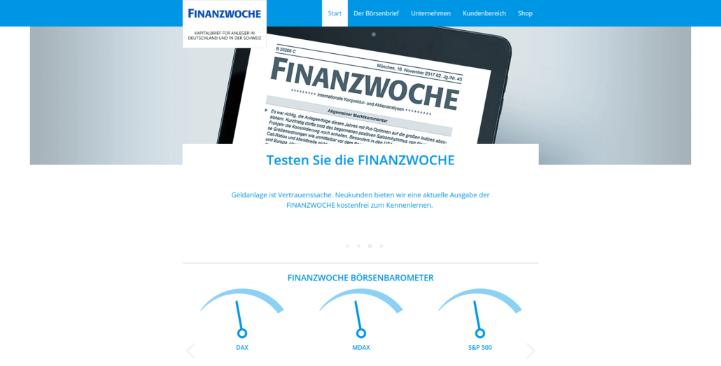 Finanzwoche Erfahrungen - Die Webseite